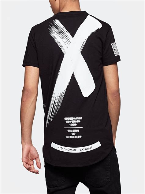 Print T Shirt Long Black Tee Shirt Designs Mens Shirts Shirt Design