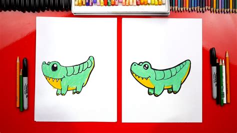 Learn how to draw a bird with this easy step by step tutorial. How To Draw A Cartoon Alligator - Art For Kids Hub
