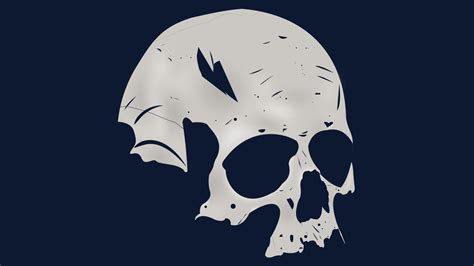 Wallpaper Skull Skull Face Head Dead Death Artwork Minimalism