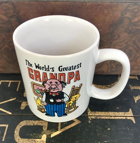 Vintage The Worlds Greatest Grandpa Mug Etsy Grandpa Ts
