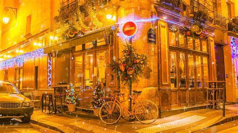 Snow Night Jazz With Winter Coffee Shop Ambience With Relaxing Jazz