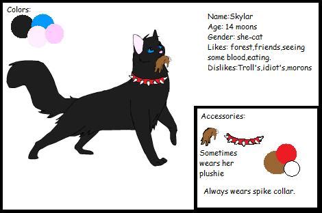 Create a random cat from the tribe of rushing water! Warrior cat OC: Skylar by Crazy-Cookeh on DeviantArt