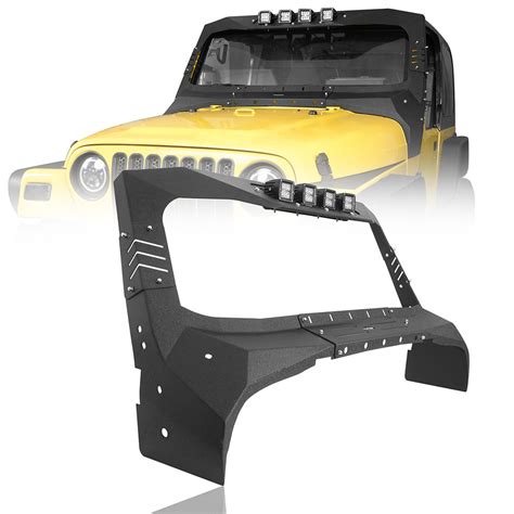 Offroad Steel Windshield Frame Cover Visor Cowl Armor Fit Jeep Wrangler