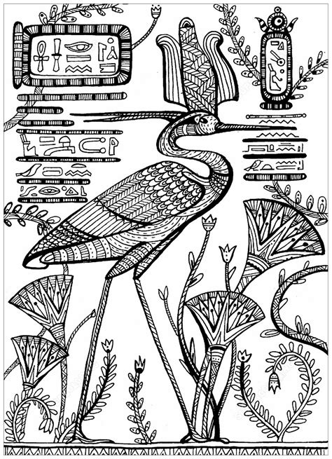 Bird In Ancient Egyptian Hieroglyphics