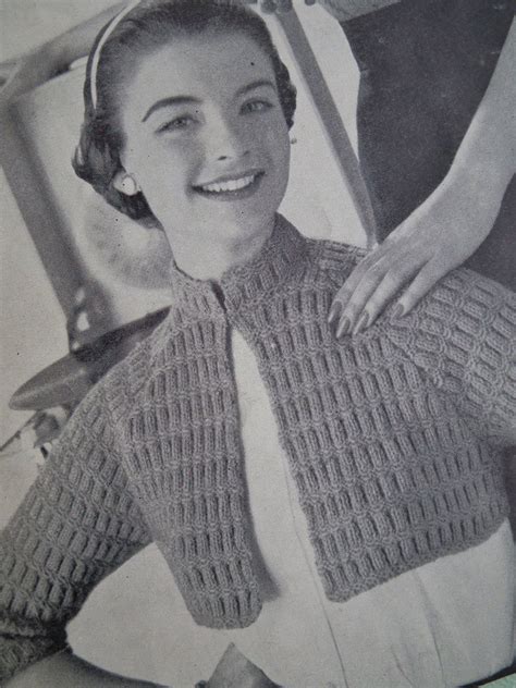 Vintage 1950s Knitting Pattern Womens Girls Cropped Etsy