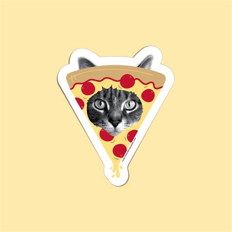 Fancy Seeing You Here — Pizza Cat Sticker Or Magnet I Love Pizza