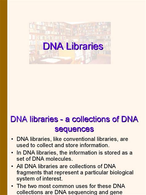 Dna Libraries Pdf Molecular Cloning Complementary Dna