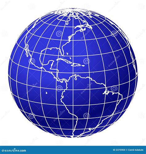 Blue World Globe 1 Stock Vector Illustration Of Australia 2375904