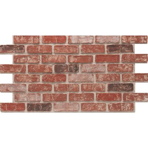 Urestone Old Town 24 In X 46 38 In Faux Used Brick Panel 4 Pack