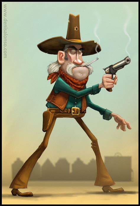 Old Cowboy By Denisalonso On Deviantart Cartoon Character Design