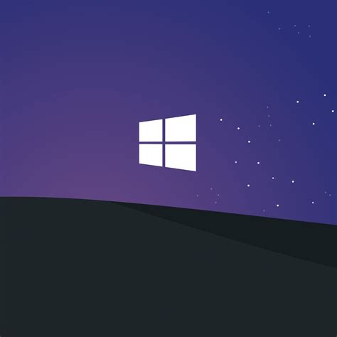 2932x2932 Windows 10 Bliss At Night Minimal 5k Ipad Pro Retina Display