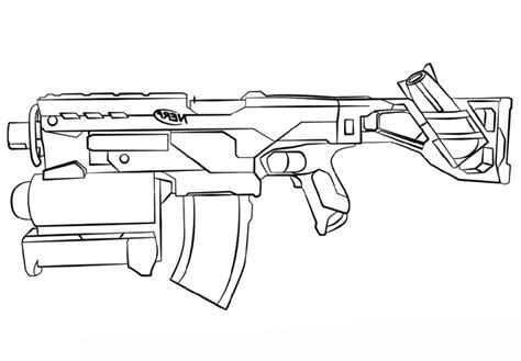 Nerf Gun Coloring Pages Educative Printable