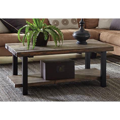 The tabletop is made of two boards of chestnut 1,5 inches thick. Loon Peak Somers 42" Wood/Metal Coffee Table & Reviews ...