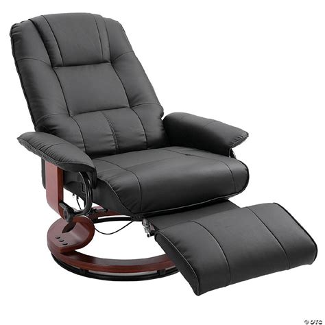 Homcom Faux Leather Manual Recliner Adjustable Swivel Lounge Chair With