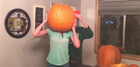 Teen Gets Head Stuck Inside Pumpkin Watch Web Top News