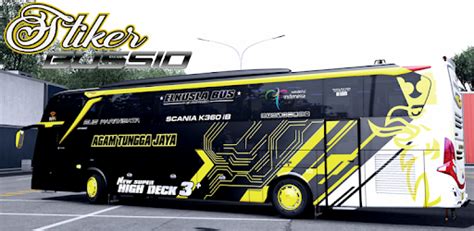 This is a limited edition application, where the application is limited to a bus display that is filled with livery bus simulator hd full sticker where the style and color of the image displayed on the bus body is very interesting. Paling Inspiratif Stiker Kaca Truck Bussid - Aneka Stiker Keren