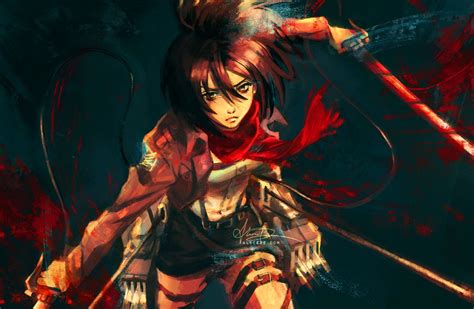 Anime Attack On Titan Shingeki No Kyojin Mikasa Ackerman Wallpaper Ataque A Los Titanes