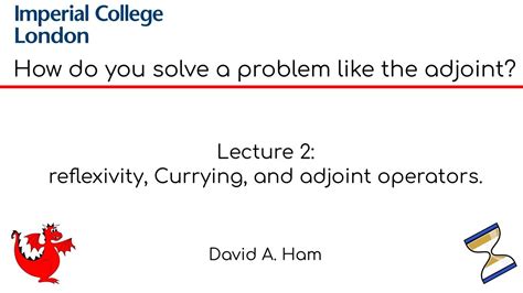How Do You Solve A Problem Like The Adjoint Lecture 2 Reflexivity
