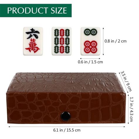 Mahjong Set Game Chinese Mini Portable Tiles Sets Travel Tile