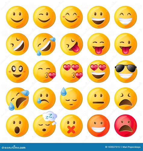 Smileys Emoticons Vector Set Emoji Smiley Face Vector Design Art The