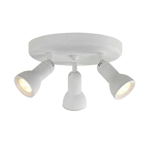 Check spelling or type a new query. Hampton Bay 3-Light LED Round Semi Flush Directional Track ...