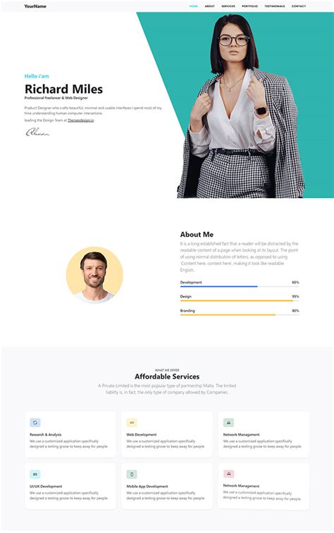 Free Portfolio Bootstrap Template Archives Bootstraplily