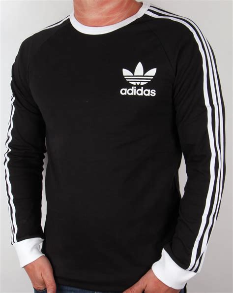 Adidas Originals 3 Stripes Long Sleeve T Shirt Blackwhite