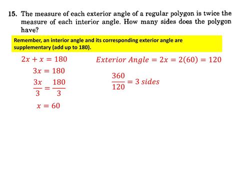 Since the interior angle 140 degrees, the supplement of this is the exterior angle and equal to 40 degrees. Each Of The Interior Angles Of A Regular Polygon Is 140 ...