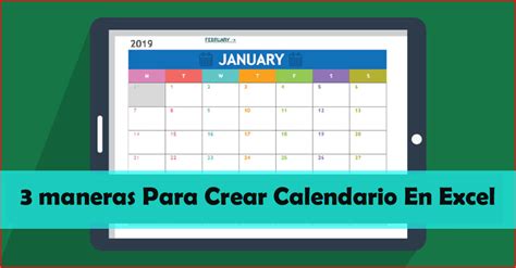 Maneras Para Crear Calendario En Excel