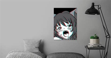 Ahegao Face Anime Girl Poster By Aestheticalex Displate