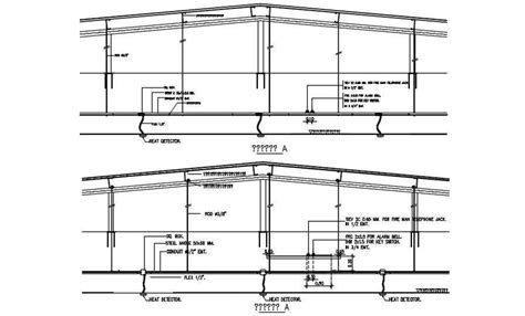 Steel Roof Truss Section Details Are Given In This Autocad 2d Dwg