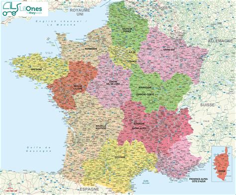 Cartes De France Cartes Des Régions Départements Et Villes De France