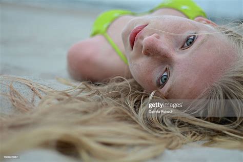 Cute Blonde On Beach