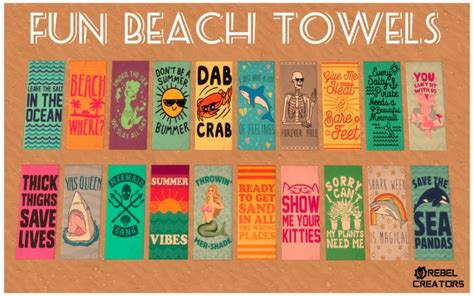 Ts4 Fun Beach Towels Rebel Creators