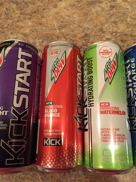 Mtn Dew Kickstart 2016 New Flavors One Of Each Kind Full And Sealed
