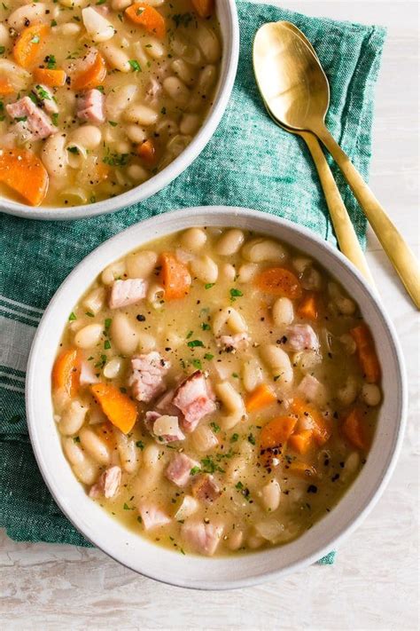 Easy Ham And Bean Soup Recipe Bean Soup Recipes Ham And Bean Soup