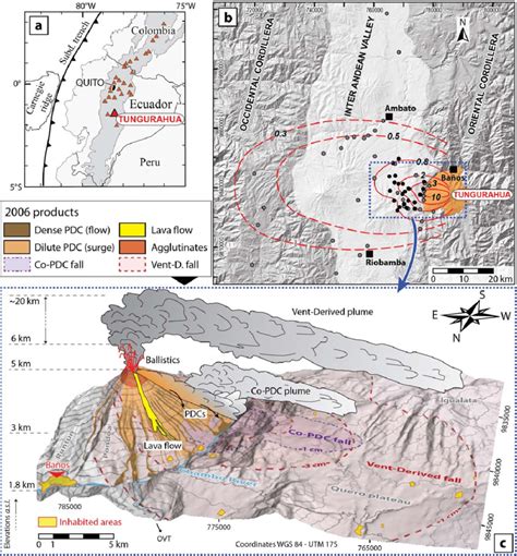 A General Location Map Of Tungurahua Volcano In Ecuador The Andean