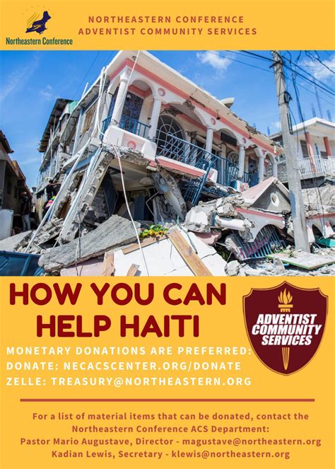 How To Help The Haiti Earthquake Victims Northeastern Conference Of