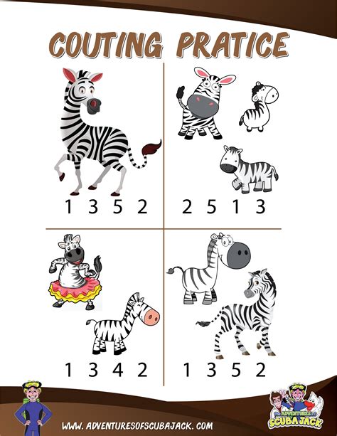 Zebra Counting Practice Zebra Zebras Savanna Animals
