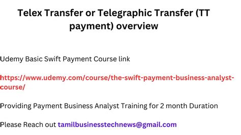 Telex Transfer Or Telegraphic Transfer Tt Payment Overview Youtube