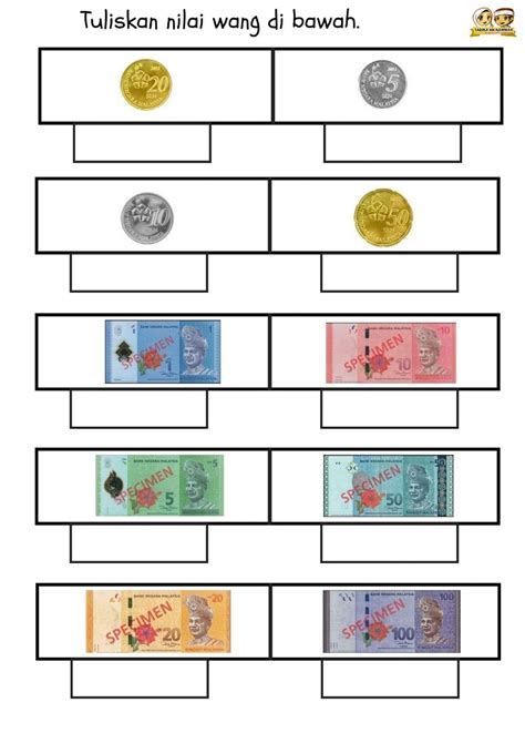 Math Nilai Wang Interactive Worksheet Money Math Worksheets Money