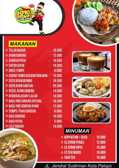 Contoh Daftar Menu Makanan Siap Edit Format Cdr Dan Psd Sobat Tutorial