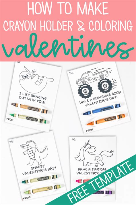 Crayon Holder Valentine - Free SVG + Silhouette File | Crayon holder