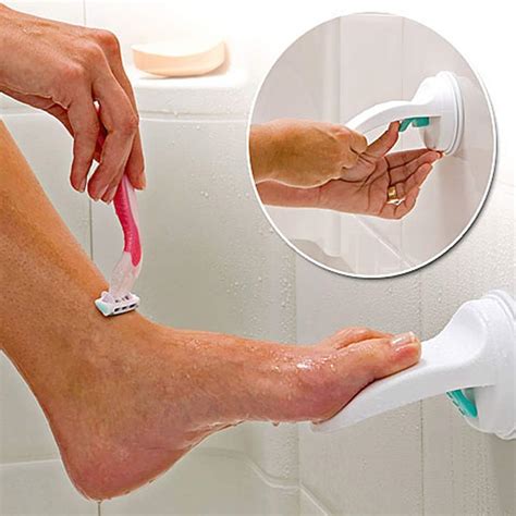 Xiyao Shower Foot Rest Shaving Bathroom Shower Foot Step With Powerful Suction Cup And Non Slip