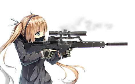 Wallpaper Gun Anime Weapon Soldier Original