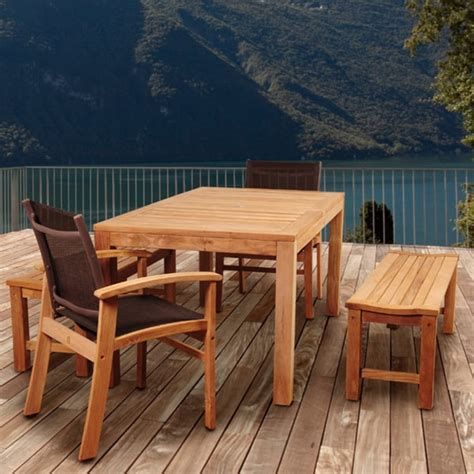 Christopher knight home william outdoor 9 piece teak finished acacia wood dining set with expandable dining table. Shop Amazonia Teak Trento 5-piece Teak Rectangular Patio ...