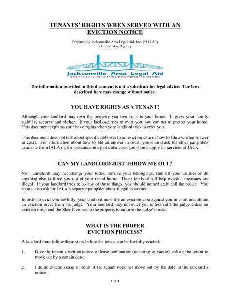 Tenants Rights When Served With An Eviction Notice