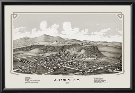 Altamont Ny 1889 Vintage City Maps