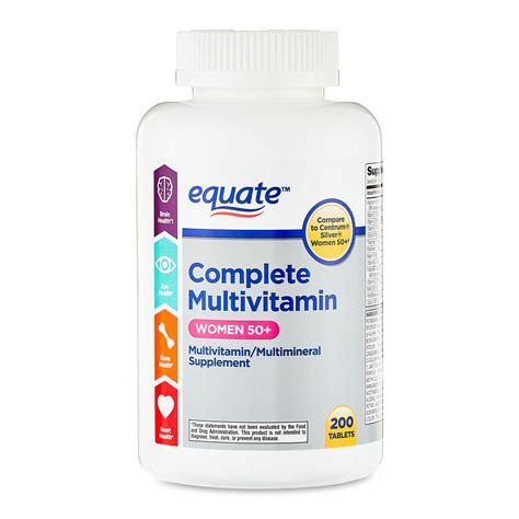 Equate Complete Multivitamin Multimineral Supplement Tablets Women 50
