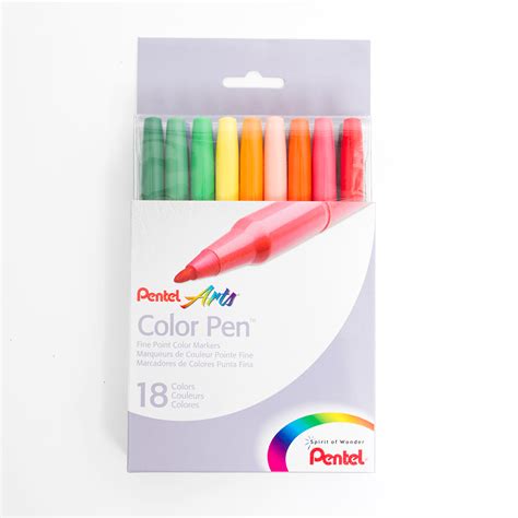 Pentel Color Pen Fine Point Marker 18 Set